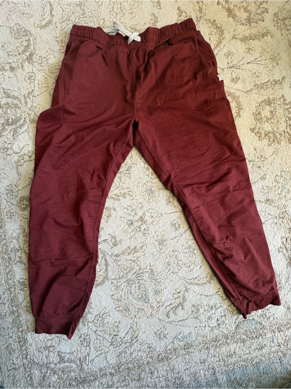 Brick red Drawstring Jogger Pants